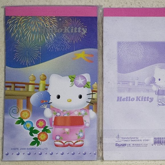 COPY - Sanrio 2000 Limited Edition Hello Kitty Kimono Memo Pad Stationery - Picture 1 of 2